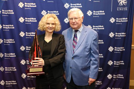 Volkow with her award poses with Rep. Hal Rogers.