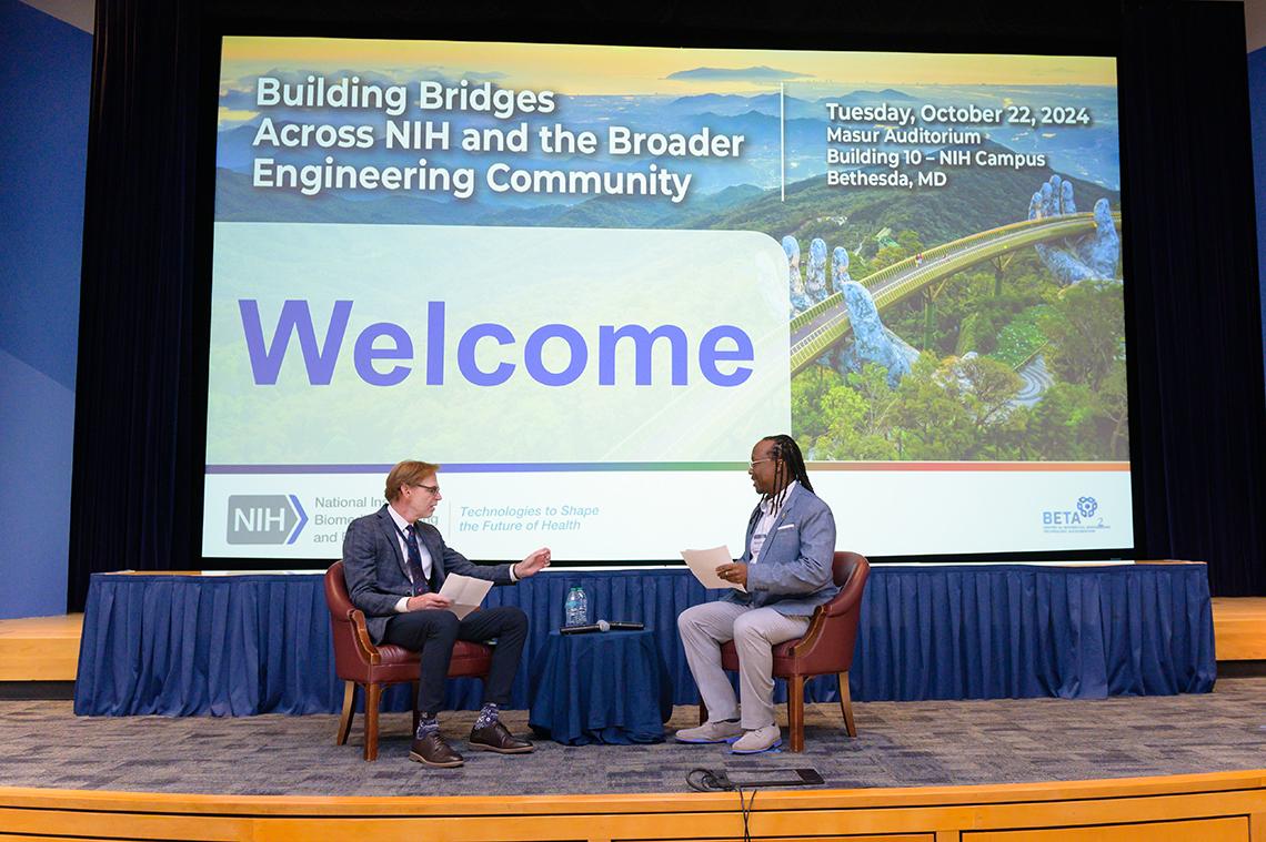 Tromberg speaks with Platt on stage