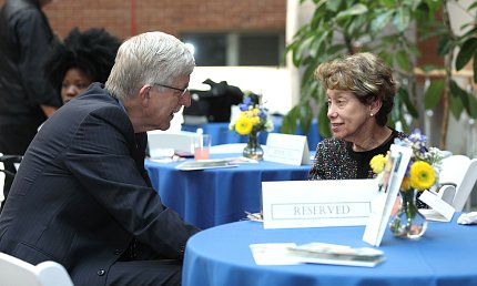 Dr. Collins comforts Steve Katz' widow Linda Dr. Collins comforts Steve Katz' widow Linda