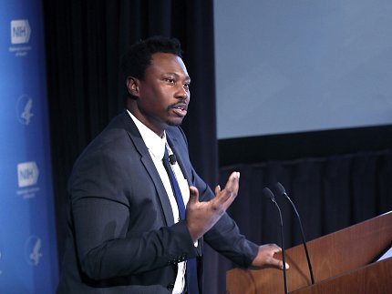 Dr. Jones Dr. Jones speaks at podium